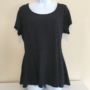Torrid Peplum Polka Dot Top Size 2